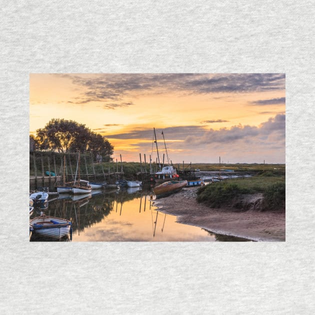 Sunset Over The River Glaven at Blakeney Quay by GrahamPrentice